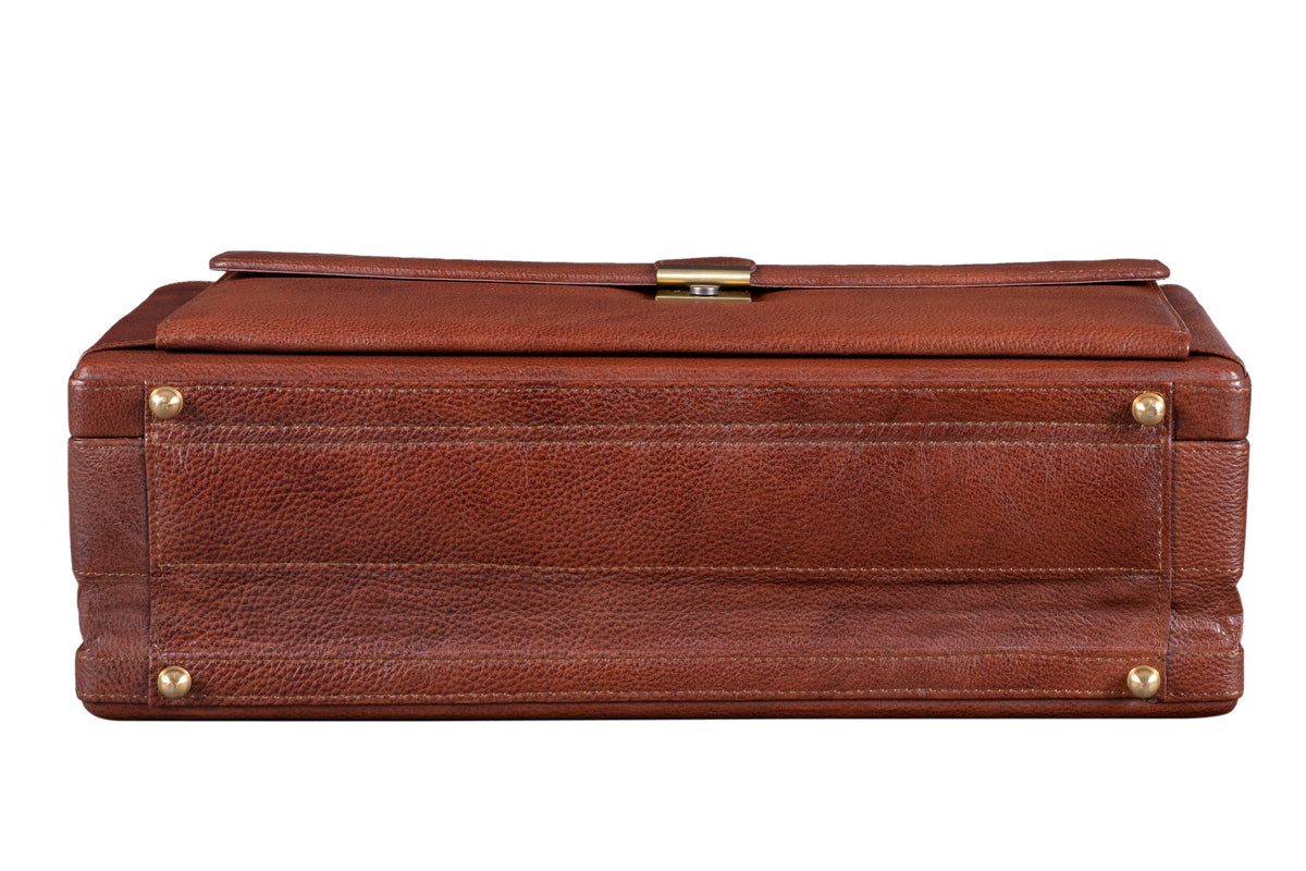 BRAND LEATHER Genuine Leather 20 L, 25 L, 30 L Briefcase For Men Use For Office|Business|Travel