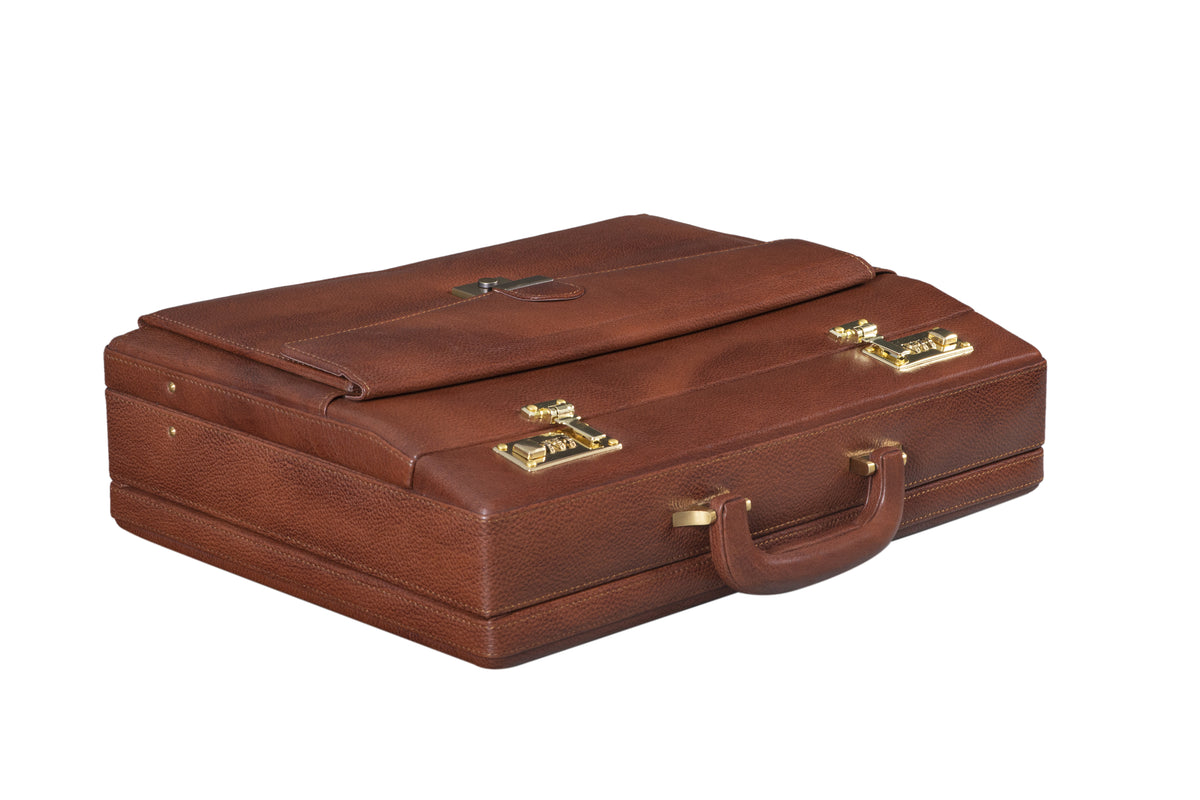 BRAND LEATHER Genuine Leather 20 L, 25 L, 30 L Briefcase For Men Use For Office|Business|Travel