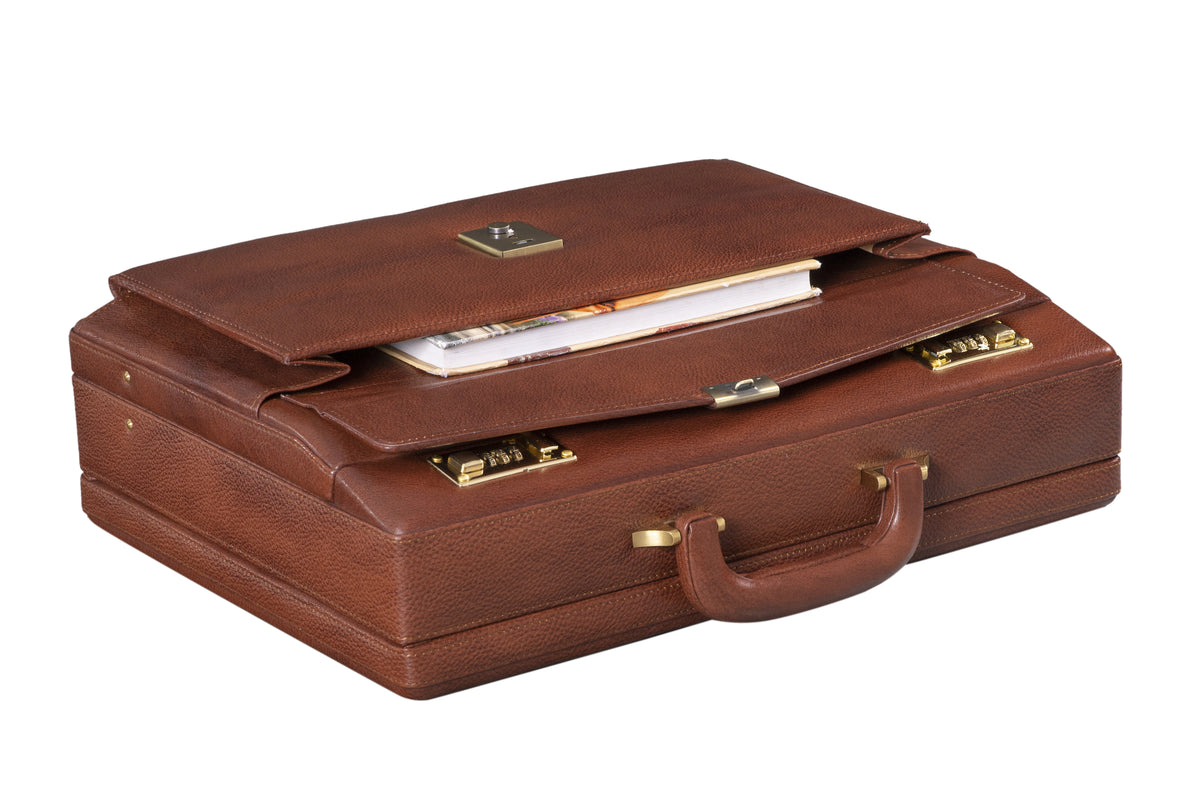 BRAND LEATHER Genuine Leather 20 L, 25 L, 30 L Briefcase For Men Use For Office|Business|Travel