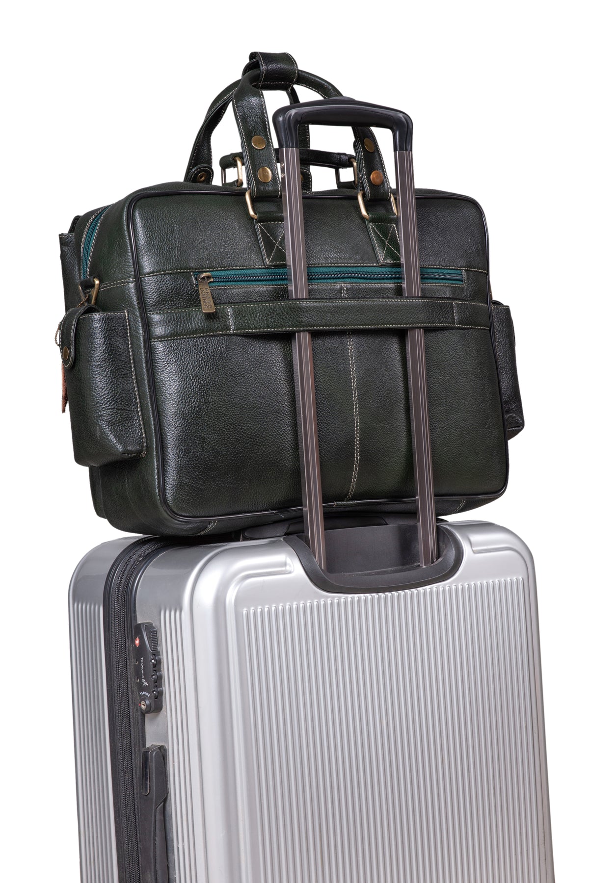 BRAND LEATHER Genuine Leather Laptop Bag for Men - Office Bag, Brown - Fits Up to 14/15.6/16 Inch Laptop/MacBook - Laptop Messenger Bag/Side Shoulder Bag with Adjustable Strap - 1 Year Warranty