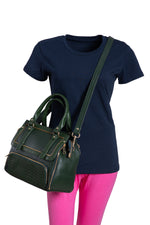 BRAND LEATHER Women's Genuine Leather Handbags Shoulder Bag Satchel Designer Ladies Purse Crossbody Bags With Golden Metal Zipper