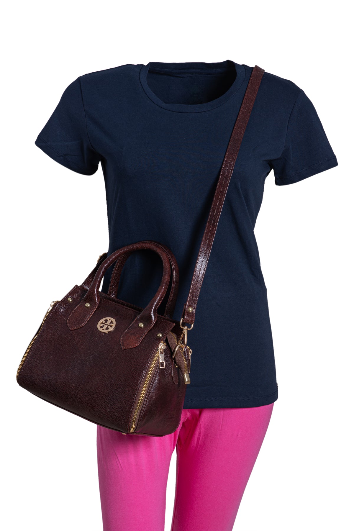 BRAND LEATHER Women Genuine Leather Handbags Tote Office Shoulder Bag Medium Satchel Purse