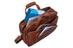 Genuine Leather Laptop Bag for Men - Office Bag, Brown - Fits Up to 16-inch Laptop/MacBook - Shoulder Bag/Hand Bag
