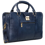 BRAND LEATHER Genuine Leather Laptop Bag for Men - Office Bag, Brown - Fits Up to 14/15.6/16 Inch Laptop/MacBook - Laptop Messenger Bag/Side Shoulder Bag with Adjustable Strap - 1 Year Warranty