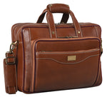 BRAND LEATHER Genuine Leather Laptop Bag for Men/Office Bag for Men, Brown | Fits Upto 16 Inch Laptop/MacBook | Handbags with Shoulder Straps | Leather Bag for Men | Trolley Strap in Laptop Bag