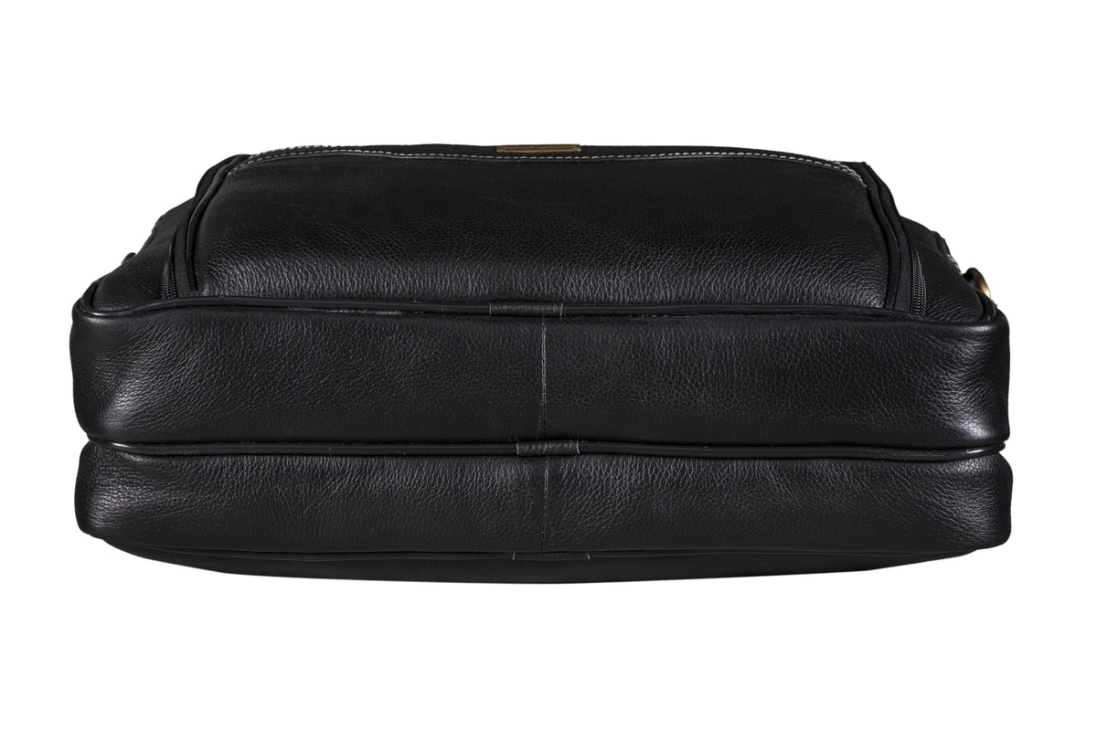 BRAND LEATHER Genuine Leather Laptop Bag for Men/Office Bag for Men, Brown | Fits Upto 16 Inch Laptop/MacBook | Handbags with Shoulder Straps | Leather Bag for Men | Trolley Strap in Laptop Bag