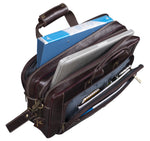 BRAND LEATHER Genuine Leather Laptop Bag for Men/Office Bag for Men, Brown | Fits Upto 16 Inch Laptop/MacBook | Handbags with Shoulder Straps | Leather Bag for Men | Trolley Strap in Laptop Bag