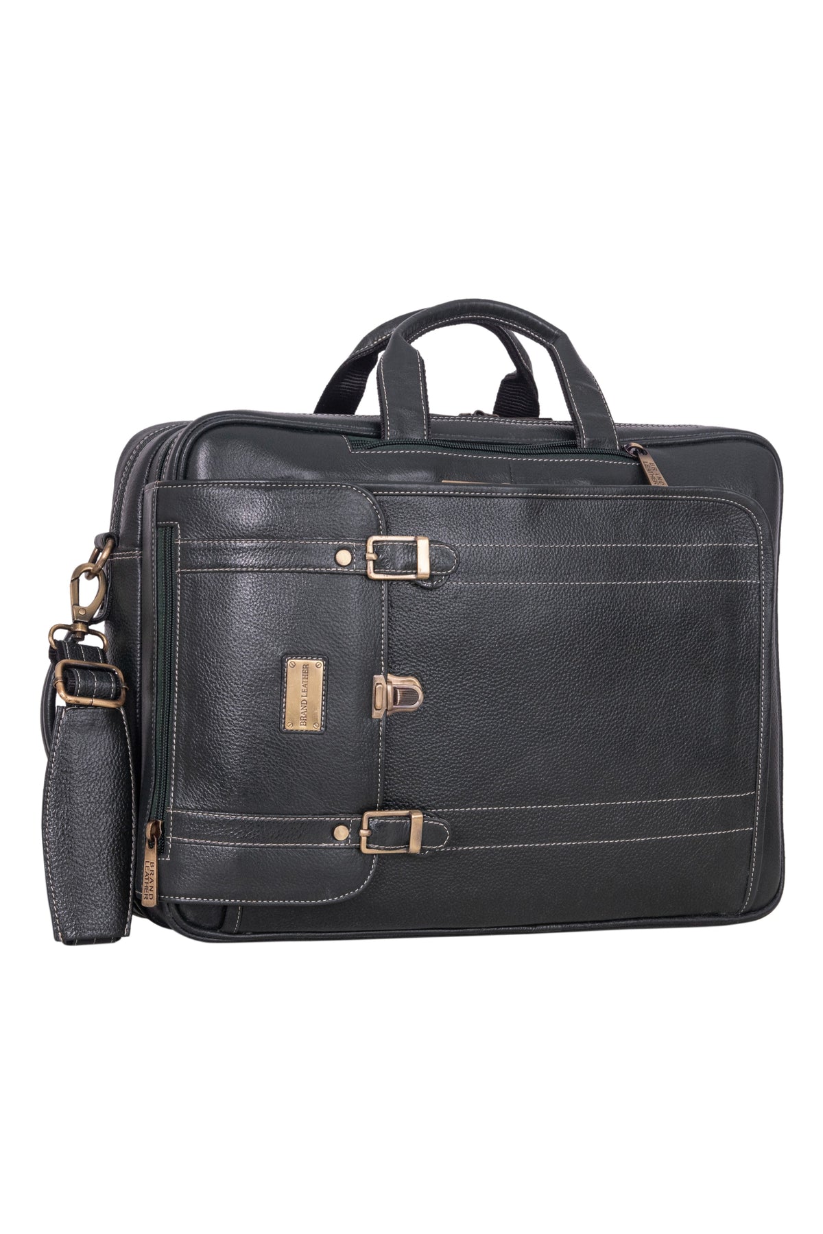 Genuine Leather Convertible Backpack 16 Inch Laptop Messenger Bag Multi-Functional Business Briefcase for Men & Women
