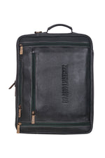 Genuine Leather Convertible Backpack 16 Inch Laptop Messenger Bag Multi-Functional Business Briefcase for Men & Women