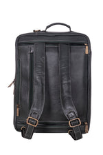 Genuine Leather Convertible Backpack 16 Inch Laptop Messenger Bag Multi-Functional Business Briefcase for Men & Women