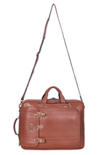 Genuine Leather Convertible Backpack 16 Inch Laptop Messenger Bag Multi-Functional Business Briefcase for Men & Women