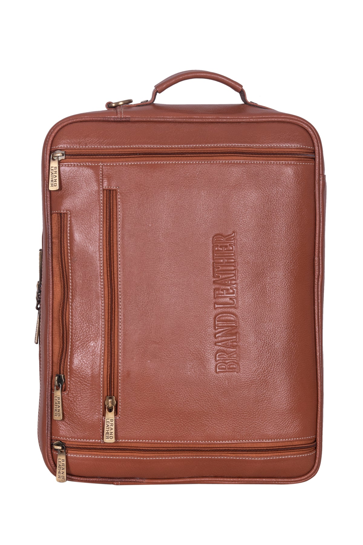 Genuine Leather Convertible Backpack 16 Inch Laptop Messenger Bag Multi-Functional Business Briefcase for Men & Women