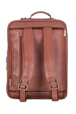 Genuine Leather Convertible Backpack 16 Inch Laptop Messenger Bag Multi-Functional Business Briefcase for Men & Women