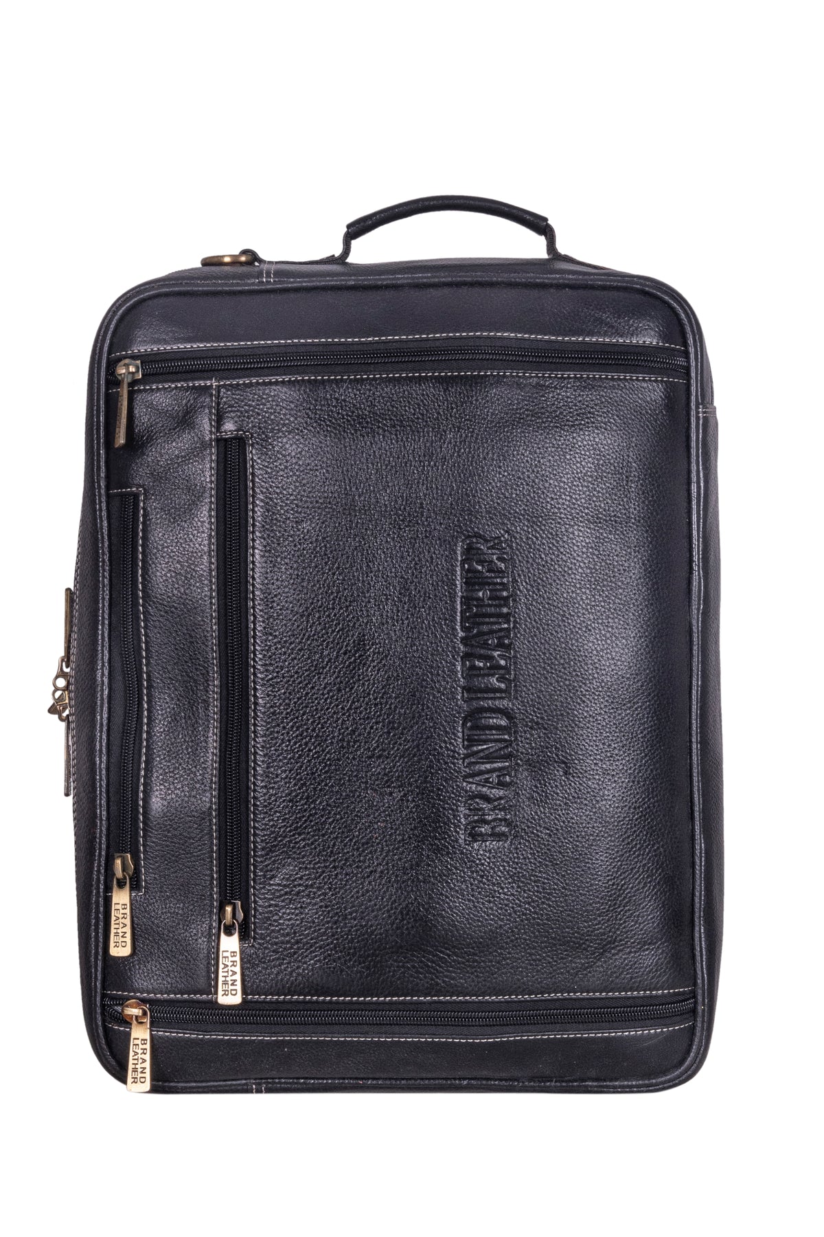 Genuine Leather Convertible Backpack 16 Inch Laptop Messenger Bag Multi-Functional Business Briefcase for Men & Women