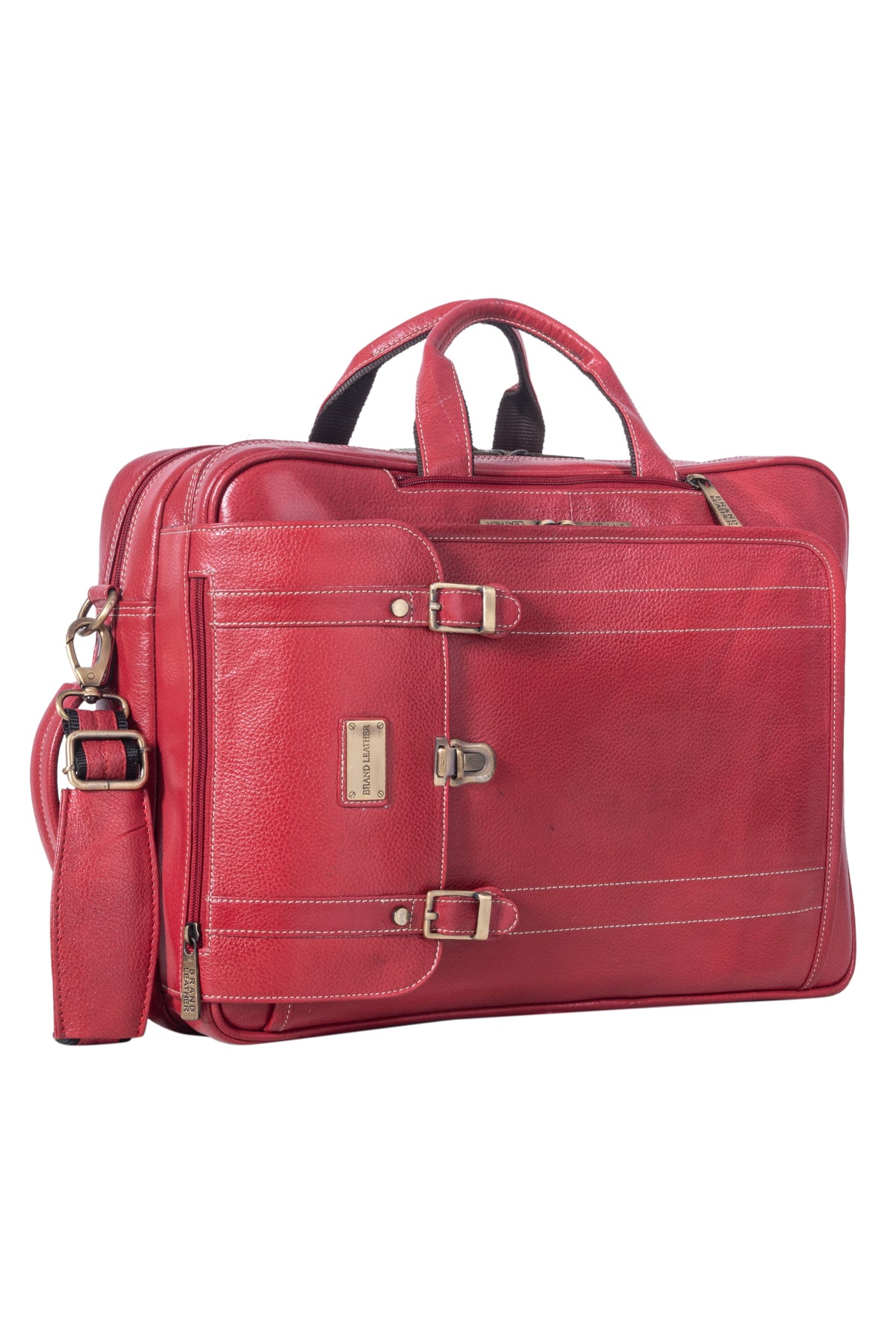 Genuine Leather Convertible Backpack 16 Inch Laptop Messenger Bag Multi-Functional Business Briefcase for Men & Women