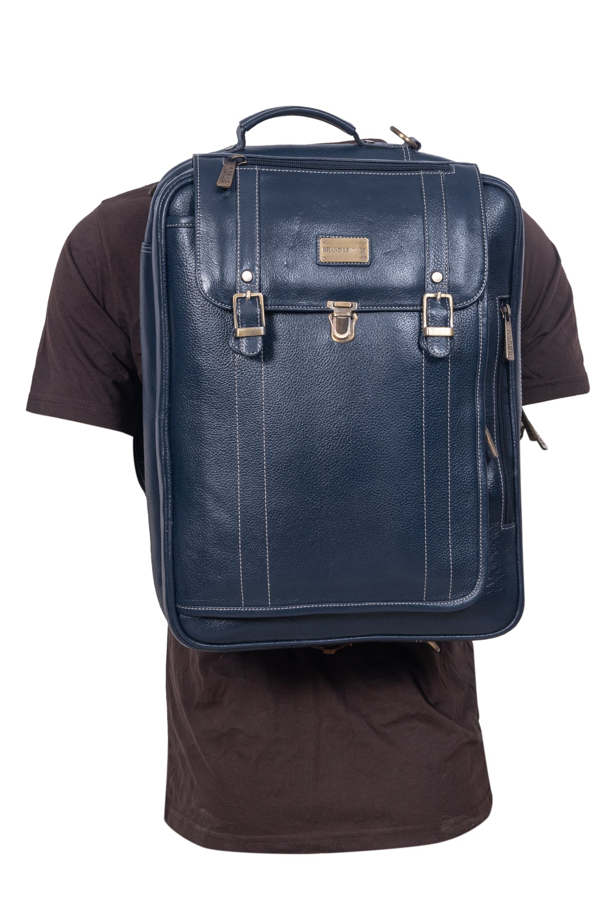 Genuine Leather Convertible Backpack 16 Inch Laptop Messenger Bag Multi-Functional Business Briefcase for Men & Women