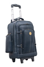 BRAND LEATHER Rolling Backpack Wheeled Laptop Backpack for Travel, Trolley Luggage Suitcase Compact Business Bag Student Laptop Bag for Men Women