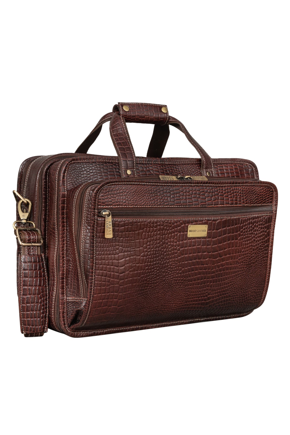 Genuine Leather 16 Inch Full Expandable Laptop Messenger Bag