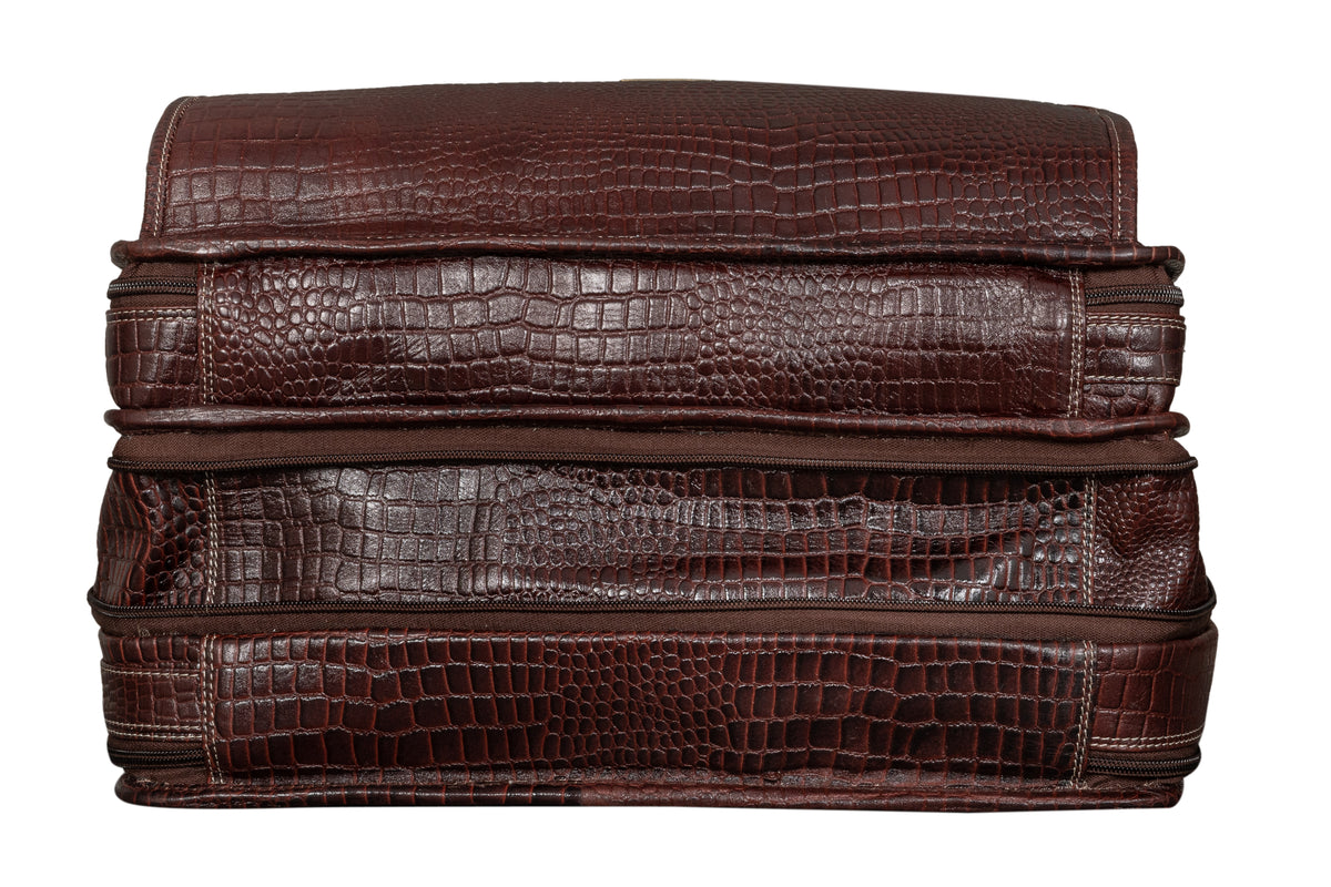 Genuine Leather 16 Inch Full Expandable Laptop Messenger Bag