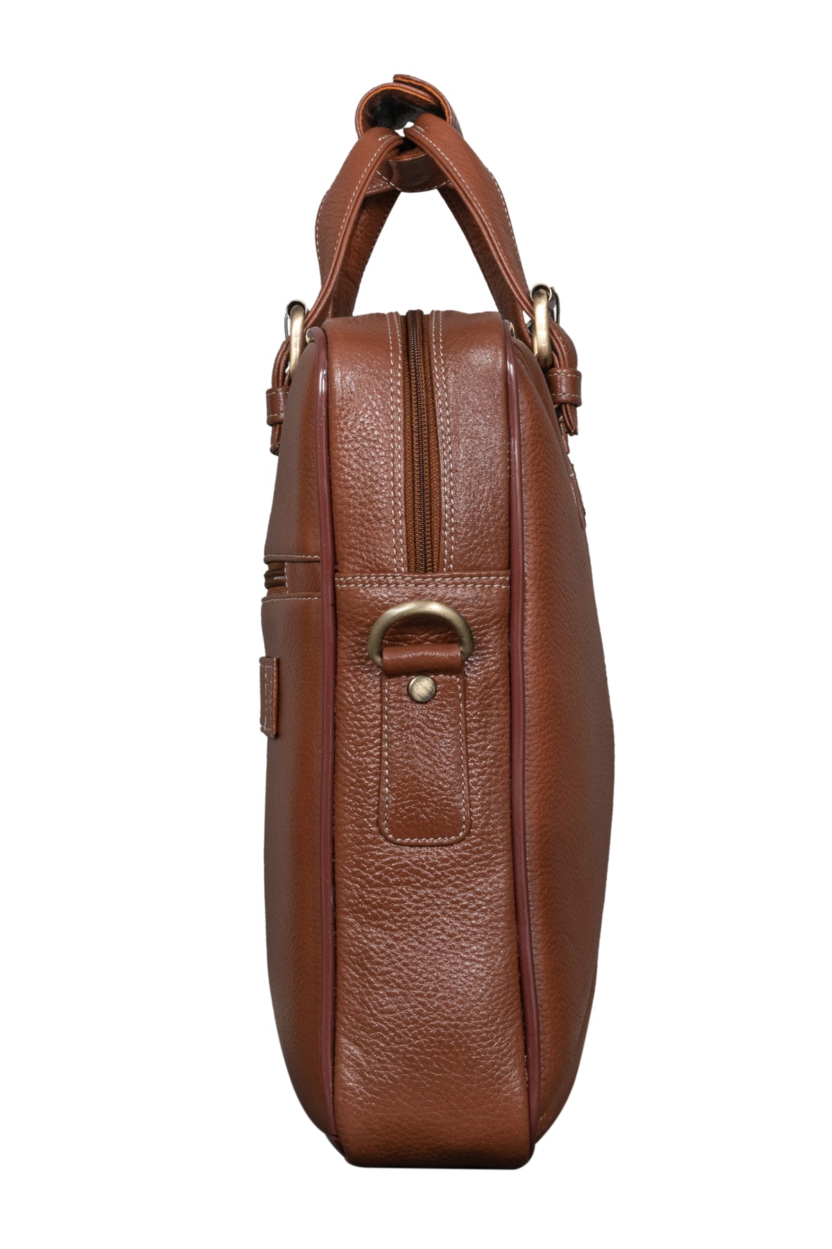 BRAND LEATHER Laptop Bag for Men - Genuine Leather Messenger Bag for Office - Fits up to 16 Inch Laptop -Brown Shoulder Bag with Multiple Compartments - Executive Leather Bag for Work and Travel