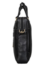 BRAND LEATHER Laptop Bag for Men - Genuine Leather Messenger Bag for Office - Fits up to 16 Inch Laptop -Brown Shoulder Bag with Multiple Compartments - Executive Leather Bag for Work and Travel