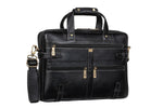 BRAND LEATHER Laptop Bag for Men - Genuine Leather Messenger Bag for Office - Fits up to 16 Inch Laptop -Brown Shoulder Bag with Multiple Compartments - Executive Leather Bag for Work and Travel