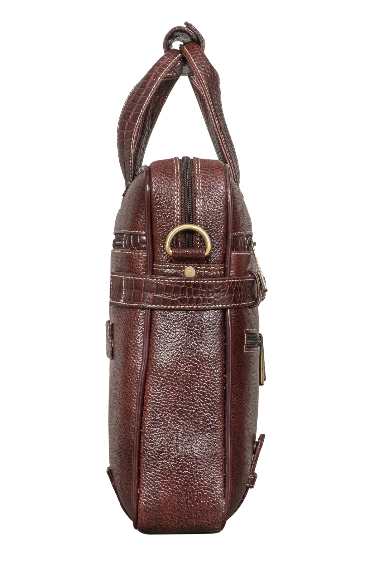 BRAND LEATHER Laptop Bag for Men - Genuine Leather Messenger Bag for Office - Fits up to 16 Inch Laptop -Brown Shoulder Bag with Multiple Compartments - Executive Leather Bag for Work and Travel