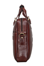 BRAND LEATHER Laptop Bag for Men - Genuine Leather Messenger Bag for Office - Fits up to 16 Inch Laptop -Brown Shoulder Bag with Multiple Compartments - Executive Leather Bag for Work and Travel