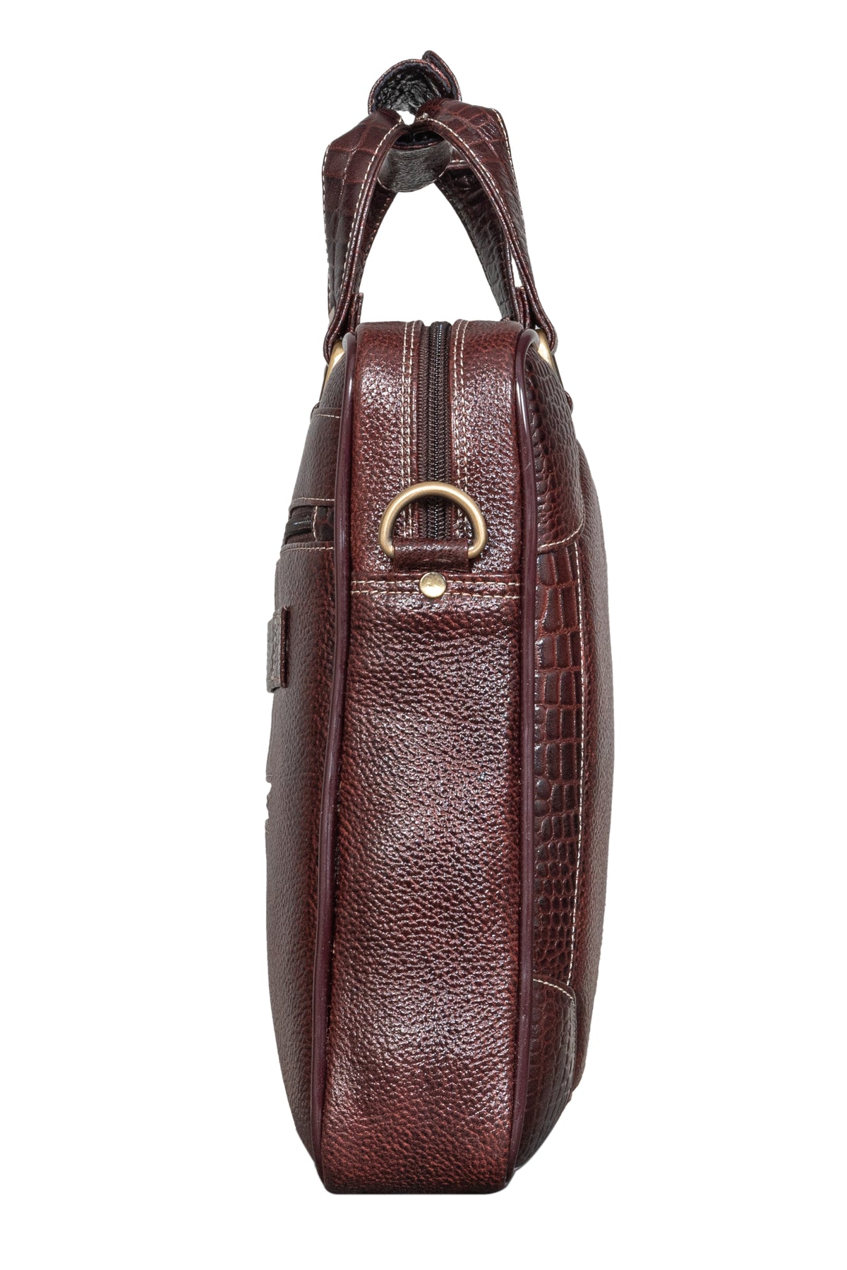 BRAND LEATHER Laptop Bag for Men - Genuine Leather Messenger Bag for Office - Fits up to 16 Inch Laptop -Brown Shoulder Bag with Multiple Compartments - Executive Leather Bag for Work and Travel