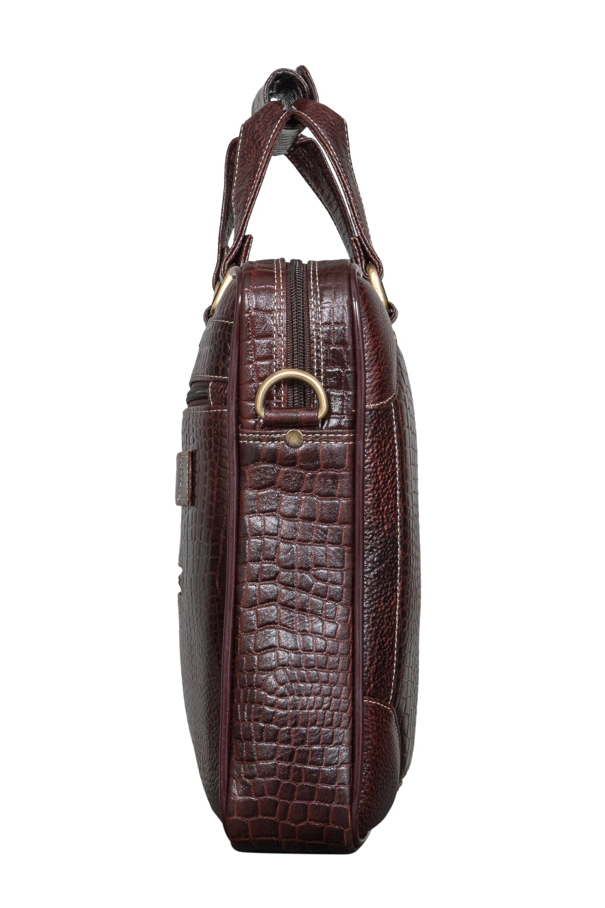 BRAND LEATHER Laptop Bag for Men - Genuine Leather Messenger Bag for Office - Fits up to 16 Inch Laptop -Brown Shoulder Bag with Multiple Compartments - Executive Leather Bag for Work and Travel