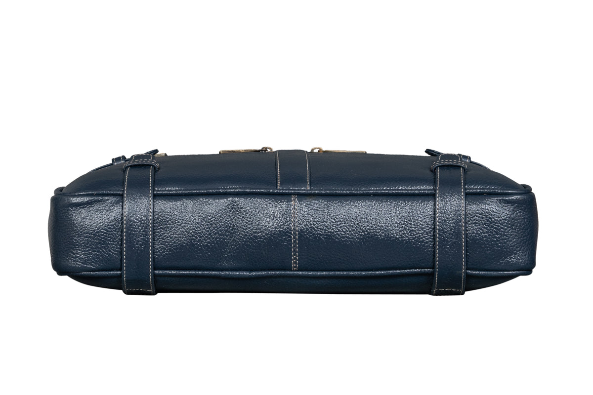 BRAND LEATHER Laptop Bag for Men - Genuine Leather Messenger Bag for Office - Fits up to 16 Inch Laptop -Brown Shoulder Bag with Multiple Compartments - Executive Leather Bag for Work and Travel