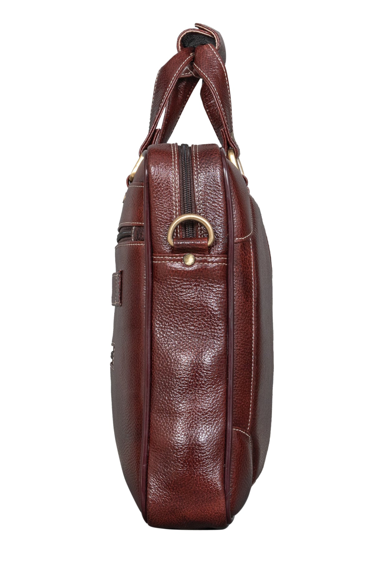 BRAND LEATHER Laptop Bag for Men - Genuine Leather Messenger Bag for Office - Fits up to 16 Inch Laptop -Brown Shoulder Bag with Multiple Compartments - Executive Leather Bag for Work and Travel