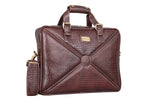 BRAND LEATHER Laptop Bag for Men - Genuine Leather Messenger Bag for Office - Fits up to 16 Inch Laptop -Brown Shoulder Bag with Multiple Compartments - Executive Leather Bag for Work and Travel