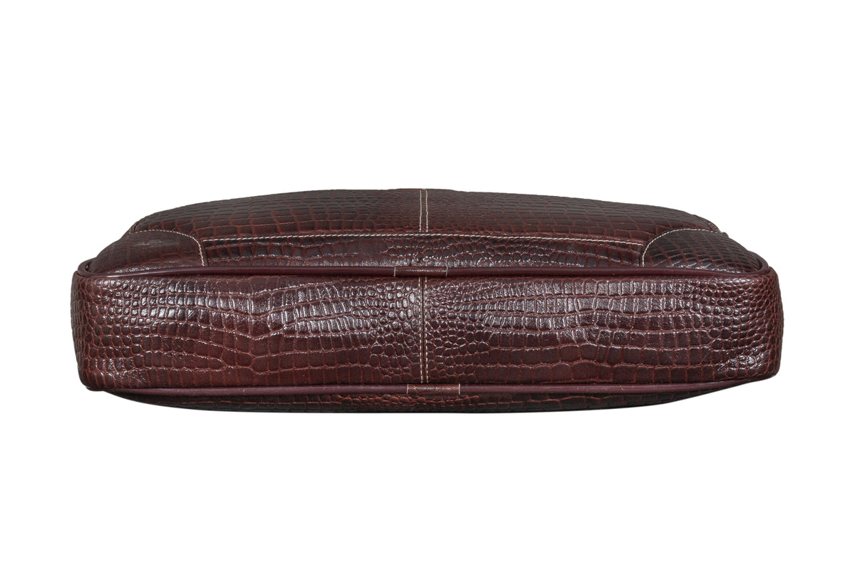 BRAND LEATHER Laptop Bag for Men - Genuine Leather Messenger Bag for Office - Fits up to 16 Inch Laptop -Brown Shoulder Bag with Multiple Compartments - Executive Leather Bag for Work and Travel