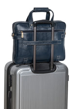 BRAND LEATHER Laptop Bag for Men - Genuine Leather Messenger Bag for Office - Fits up to 16 Inch Laptop -Brown Shoulder Bag with Multiple Compartments - Executive Leather Bag for Work and Travel