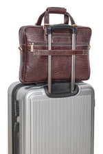 BRAND LEATHER Laptop Bag for Men - Genuine Leather Messenger Bag for Office - Fits up to 16 Inch Laptop -Brown Shoulder Bag with Multiple Compartments - Executive Leather Bag for Work and Travel