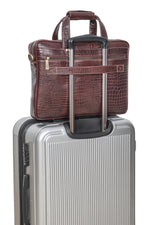 BRAND LEATHER Genuine Leather Laptop Bag for Men - Office Bag, Brown - Fits Up to 14/15.6/16 Inch Laptop/MacBook - Laptop Messenger Bag/Side Shoulder Bag with Adjustable Strap - 1 Year Warranty