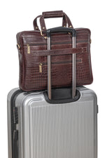 BRAND LEATHER Laptop Bag for Men - Genuine Leather Messenger Bag for Office - Fits up to 16 Inch Laptop -Brown Shoulder Bag with Multiple Compartments - Executive Leather Bag for Work and Travel