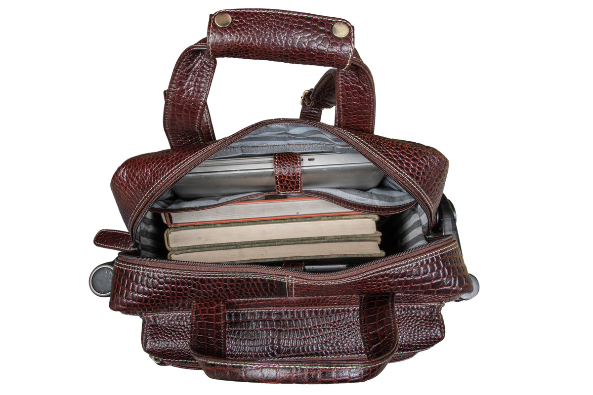 BRAND LEATHER Full Grain Buffalo - Hide Leather Backpack Large Capacity 15/15.6/16/17 Inch Laptop Bag Multi Pockets Travel Daypack