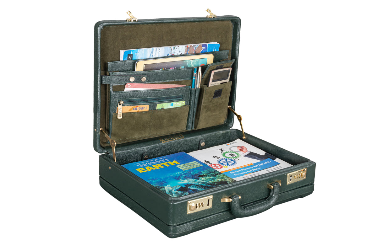 BRAND LEATHER Genuine Leather 20 L, 25 L, 30 L Briefcase For Men Use For Office|Business|Travel