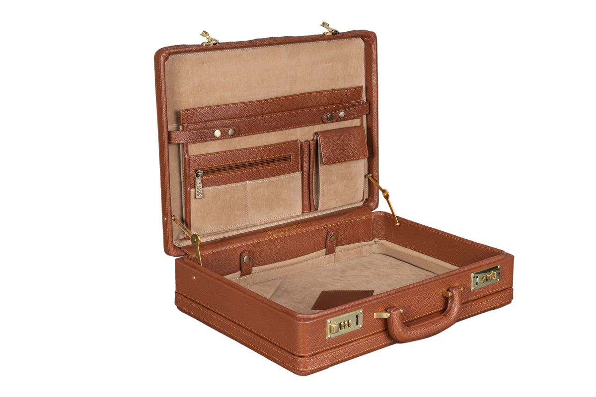 BRAND LEATHER Genuine Leather 20 L, 25 L, 30 L Briefcase For Men Use For Office|Business|Travel