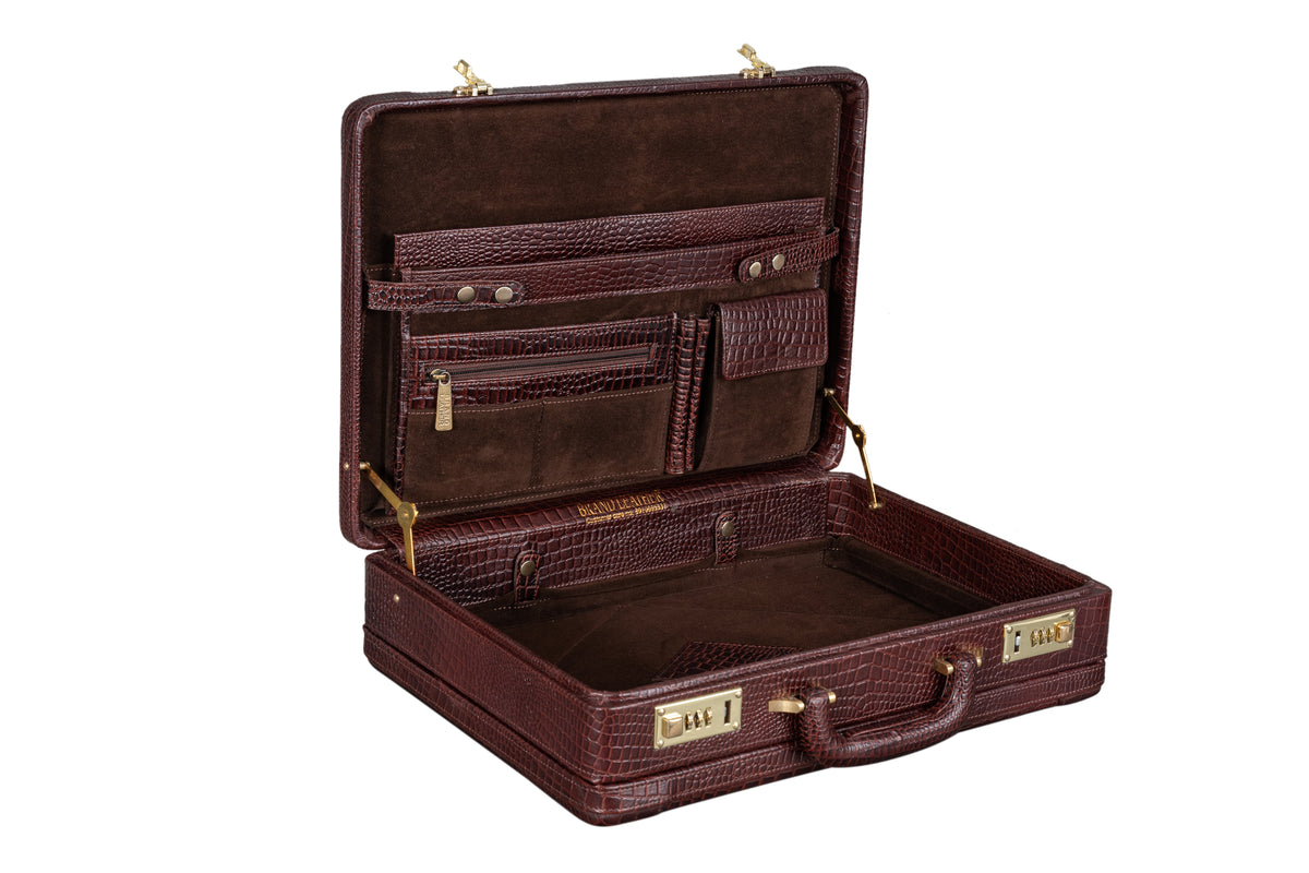 BRAND LEATHER Genuine Leather 20 L, 25 L, 30 L Briefcase For Men Use For Office|Business|Travel