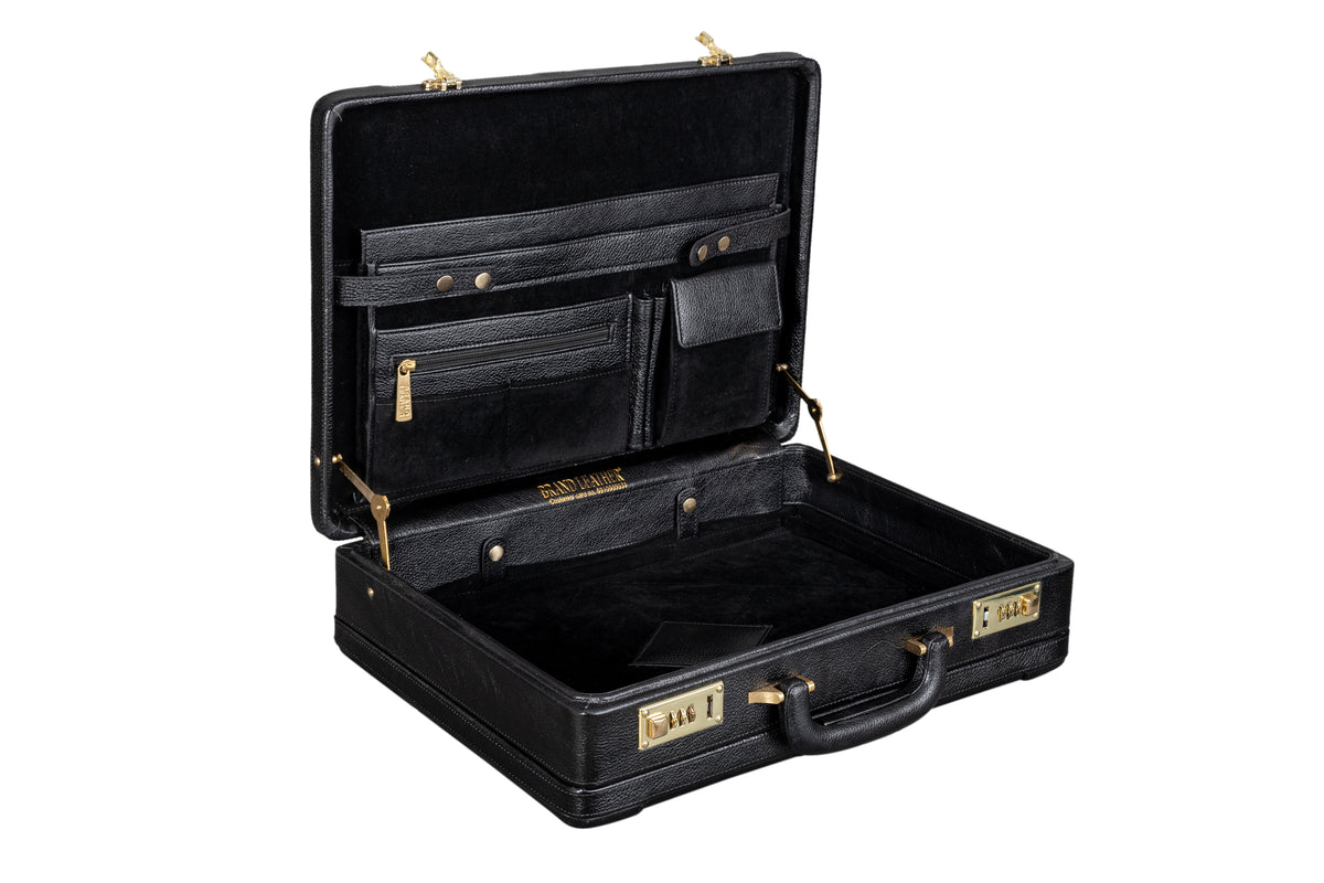 BRAND LEATHER Genuine Leather 20 L, 25 L, 30 L Briefcase For Men Use For Office|Business|Travel