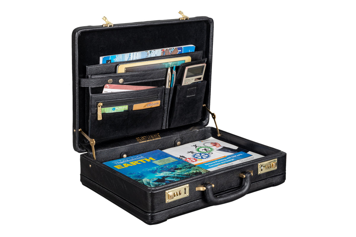 BRAND LEATHER Genuine Leather 20 L, 25 L, 30 L Briefcase For Men Use For Office|Business|Travel