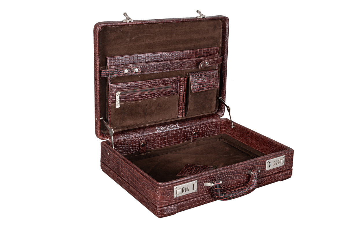 BRAND LEATHER Genuine Leather 20 L, 25 L, 30 L Briefcase For Men Use For Office|Business|Travel