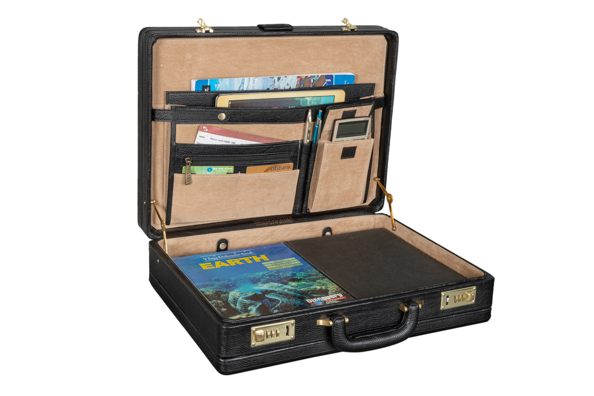 BRAND LEATHER Genuine Leather, 30 L, 35 L Extra Large Briefcase For Men Use For Office|Business|Travel