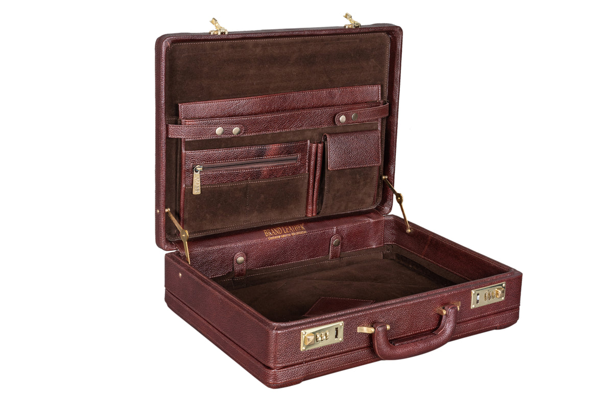 BRAND LEATHER Genuine Leather 20 L, 25 L, 30 L Briefcase For Men Use For Office|Business|Travel