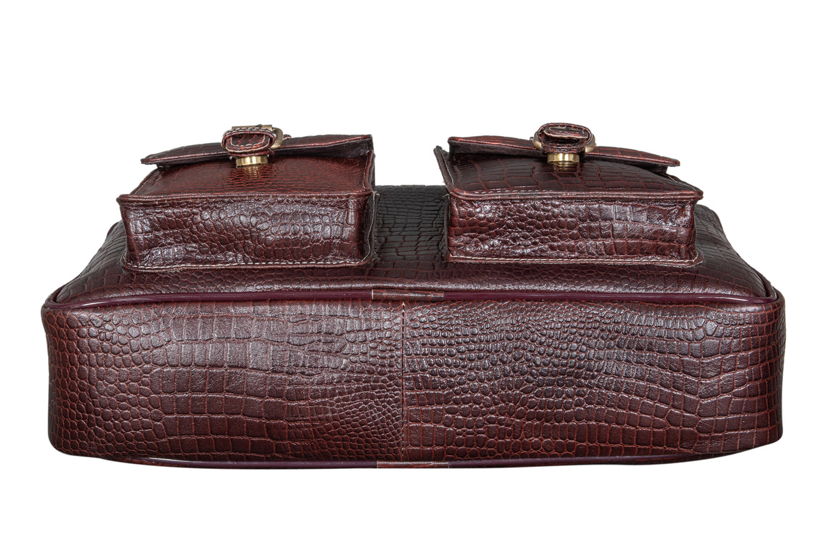 BRAND LEATHER Laptop Bag for Men - Genuine Leather Messenger Bag for Office - Fits up to 16 Inch Laptop -Brown Shoulder Bag with Multiple Compartments - Executive Leather Bag for Work and Travel