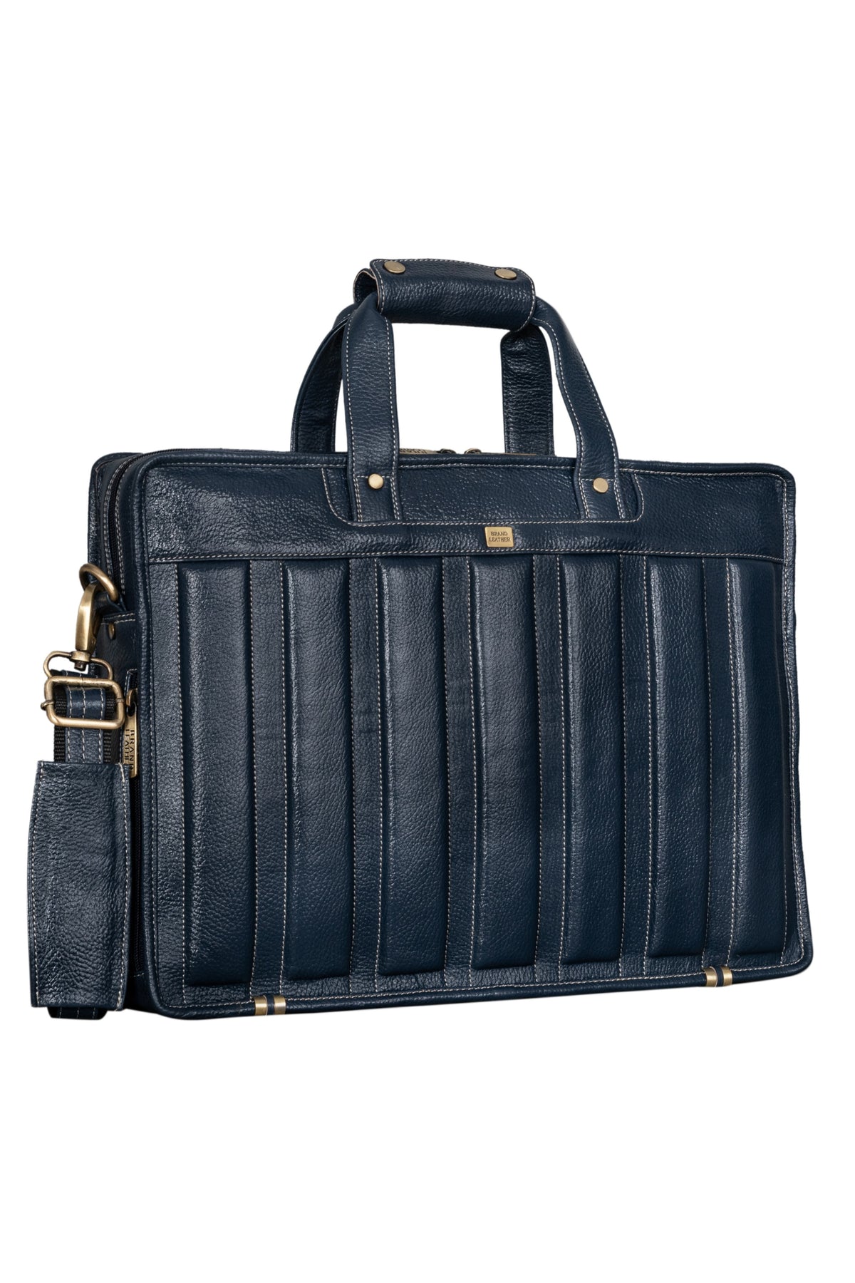 Genuine Leather Laptop Bag for Men - Office Bag, Brown - Fits Up to 14/15.6/16 Inch Laptop/MacBook - Laptop Messenger Bag/Side Shoulder Bag with Adjustable Strap - 1 Year Warranty