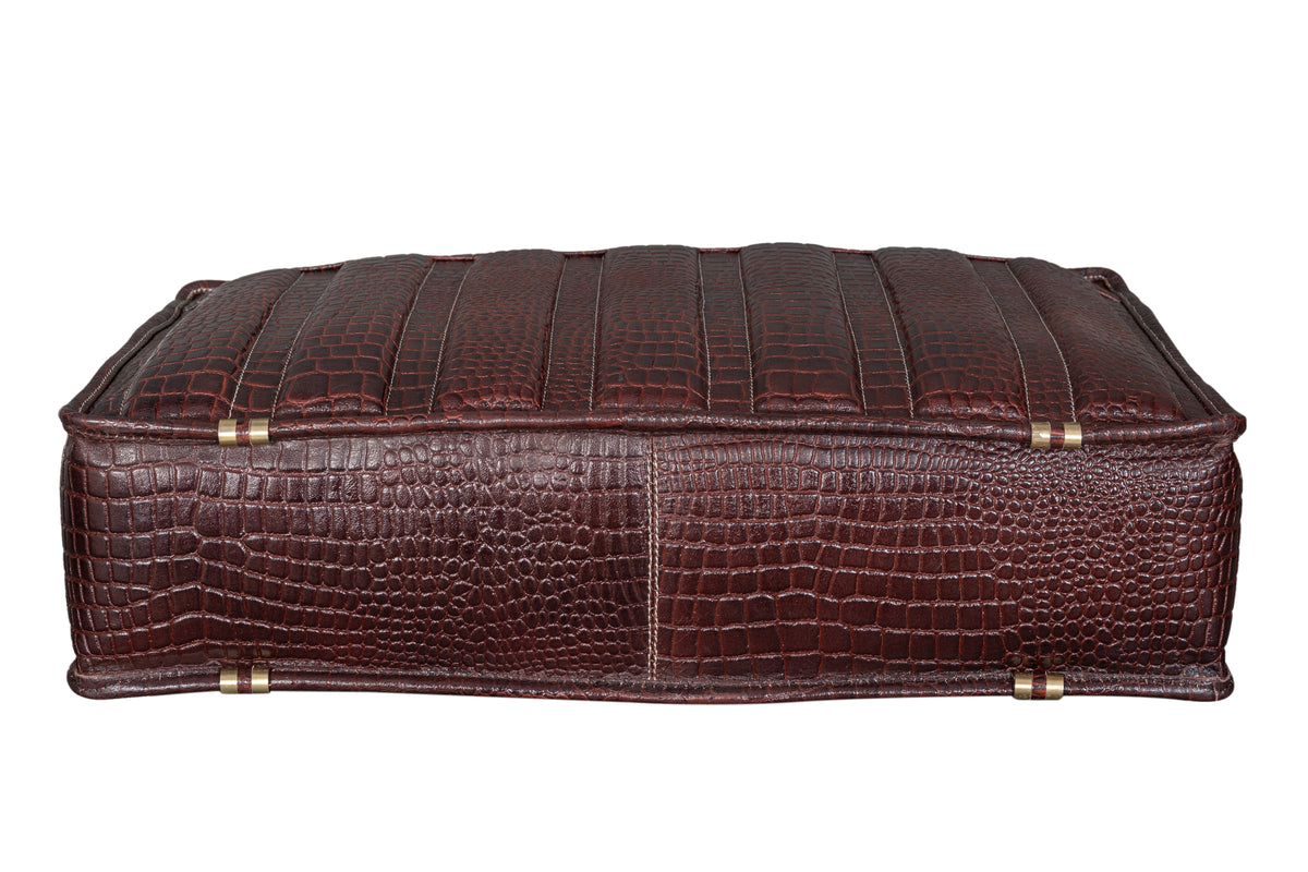 Genuine Leather Laptop Bag for Men - Office Bag, Brown - Fits Up to 14/15.6/16 Inch Laptop/MacBook - Laptop Messenger Bag/Side Shoulder Bag with Adjustable Strap - 1 Year Warranty